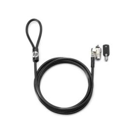 HP Nano Keyed Cable Antirrobo - Ranura Nano - Cable de Acero Galvanizado 1.83m Revestido en Vinilo - Cabezal Giratorio - Facil d