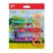 Apli Kids Pack con 3 Tijeras Escolares Creativas 13.5cm - 3 Cortes Distintos: Curva, Dentada y Zig Zag - Colores Surtidos