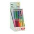 Apli Duo Expositor con 6 Packs de 12 Lapices de Colores de Doble Punta - Forma Triangular - Colores Surtidos