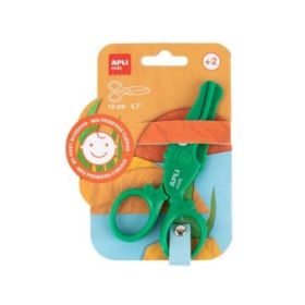 Apli Kids Tijera Preescolar 12cm - Sistema de Seguridad que Evita Cortes en la Piel, el Pelo o la Ropa - Con Formas de Animales