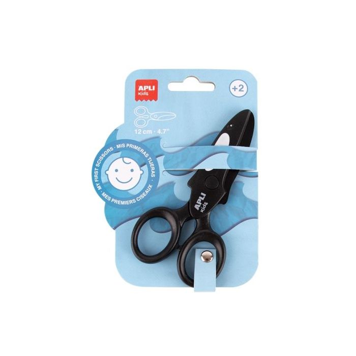 Apli Kids Tijera Preescolar 12cm - Sistema de Seguridad que Evita Cortes en la Piel, el Pelo o la Ropa - Con Formas de Animales