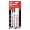 Apli Pack de 3 Rotuladores de Tiza Liquida de Diferentes Puntas - Redonda 3 y 5,5mm y Biselada - Secado Rapido - Color Blanco
