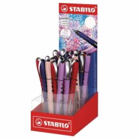Stabilo Worker+ Naturecolors Wildflower Expositor con 30 Boligrafos de Tinta Liquida - Trazo 0.5mm - Escritura Suave y Precisa -