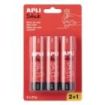 Apli Pack con 3 Barras de Pegamento 21g - Facil Aplicacion - Secado Rapido - Transparente