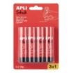 Apli Pack con 4 Barras de Pegamento 10g - Facil Aplicacion - Secado Rapido - Transparente