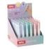 Apli Pocket Gel Expositor con 36 Mini Boligrafos de Tinta Gel Retractiles - Tinta Color Azul - Cuerpo de Diferentes Colores Past