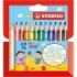 Stabilo Trio Thick Mini Pack con 12 Lapices de Colores - Mina de 4.2mm - Forma Triangular - Colores Surtidos