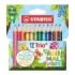 Stabilo Trio Animal Vibes Pack con 12 Lapices de Colores - Estampados Divertidos de Animales - Mina de 4.2mm - Forma Triangular