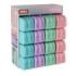 Apli Nordik Expositor de 16 Estuches de Silicona Rectangulares Dobles - Doble Compartimento - Medidas 75x185x63mm - Colores Past