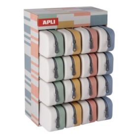 Apli Up North Bicolor Expositor de 16 Estuches de Silicona Rectangulares Bicolor - Cremallera Repelente al Agua - Medidas 75x185