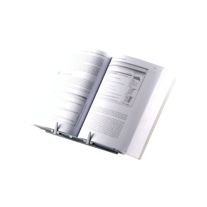 Fellowes Atril para Libros Ajustable con Clips - 9 Ajustes de Altura - Base Antideslizante y Plegable - Capacidad para 400 Hojas