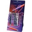 Faber-Castell Poly Ball Flow Edition Expositor con 22 Boligrafos Retractiles XB + 8 Plumas Estilograficas - Suave al Tacto - Col