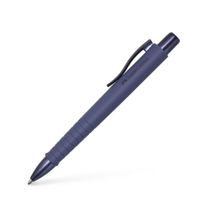 Faber-Castell Poly Ball Urban Limited Edition Boligrafo Retractil XB - Forma Triangular Ergonomica - Suave al Tacto - Color Azul