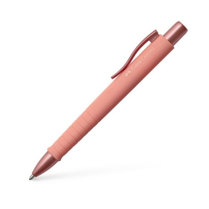 Faber-Castell Poly Ball Urban Limited Edition Boligrafo Retractil XB - Forma Triangular Ergonomica - Suave al Tacto - Color Cora