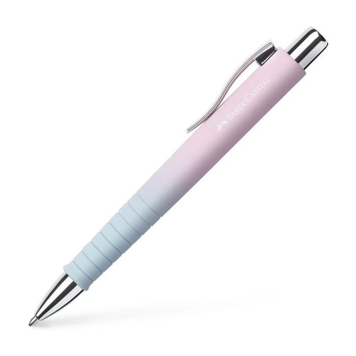Faber-Castell Poly Ball Flow Edition Blushing Sky Boligrafo Retractil XB - Forma Triangular Ergonomica - Suave al Tacto - Color