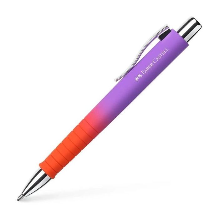 Faber-Castell Poly Ball Flow Edition Punchy Melon Boligrafo Retractil XB - Forma Triangular Ergonomica - Suave al Tacto - Color