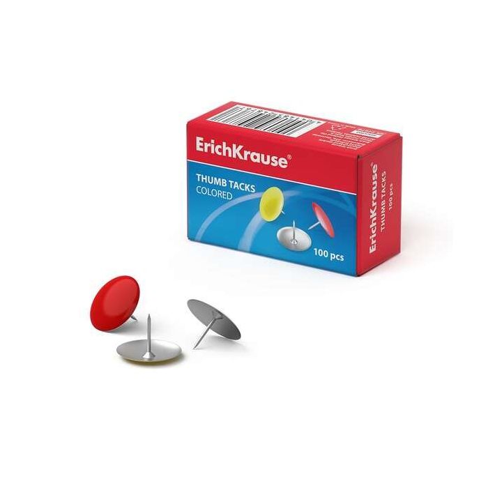 Erichkrause Chinchetas Metalicas de Colores - Alambre de Acero de Alta Calidad - Resistencia Mejorada - Resistente a La Corrosio