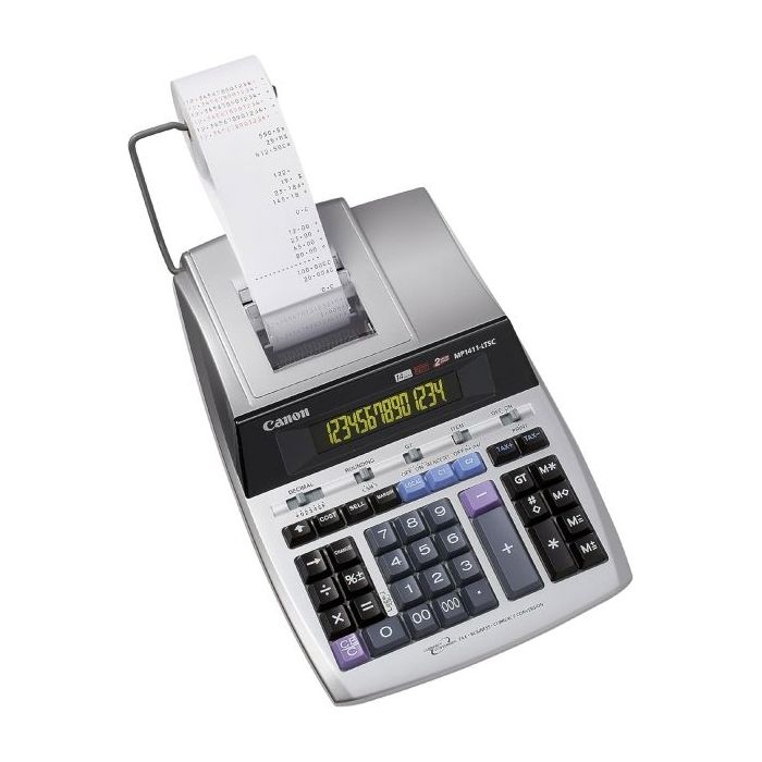 Canon MP1411-LTSC GB Calculadora de Impresion 14 Digitos - Impresion en Negro y Rojo - Pantalla LCD de 1 Linea - Diseño de Tecla