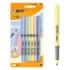 Bic Highlighter Grip Pastel Pack con 6 Marcadores Fluorescentes Pastel - Punta Biselada - Trazo entre 1.60 y 3.30 mm - Grip Text
