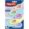 Tipp-Ex Mini Pocket Mouse Pastel Pack con 5 Cintas Correctoras 5mm x 6m - Resistente - Escritura Instantanea