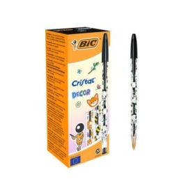 Bic Cristal Decor Kawaii Boligrafo de Bola - Cuerpo Transparente con Decoracion Kawaii - Punta redonda de 1mm - Trazo 0.4mm - Ti