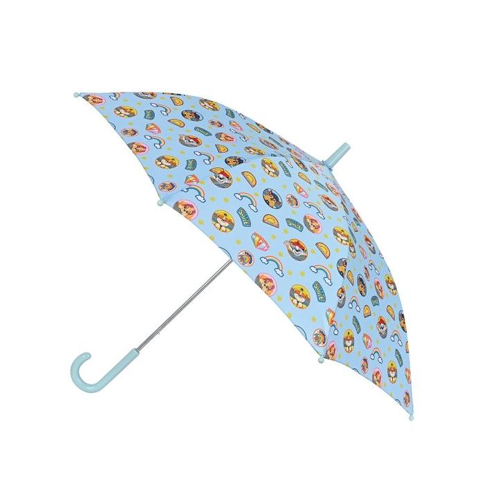 Safta Paw Patrol Sunshine Paraguas Manual de 86cm - 8 Paneles - Asa y Punta de PVC - Poliester - Nervios de Acero de 8mm - Color