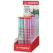 Stabilo Easygraph Pastel Expositor con 60 Lapices de Grafito - Para Uso Diestro y Zurdo - Mina HB de 3.15mm - Diseño Ergonomico