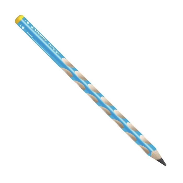 Stabilo Easygraph Lapiz de Grafito - Mina HB de 3.15mm - Diseño Ergonomico - Uso Zurdo - Color Azul