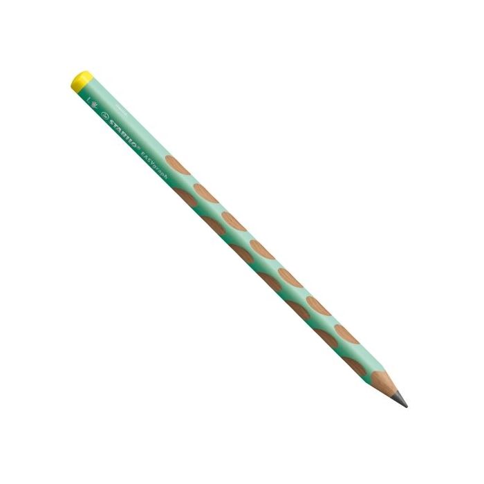 Stabilo Easygraph Pastel Lapiz de Grafito - Mina HB de 3.15mm - Diseño Ergonomico - Uso Zurdo - Color Verde Pastel