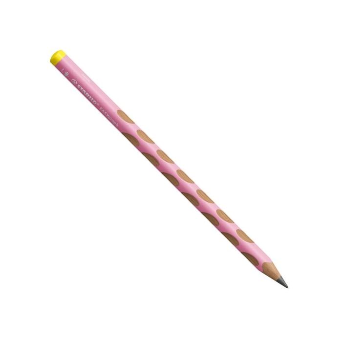 Stabilo Easygraph Pastel Lapiz de Grafito - Mina HB de 3.15mm - Diseño Ergonomico - Uso Zurdo - Color Rosa Pastel