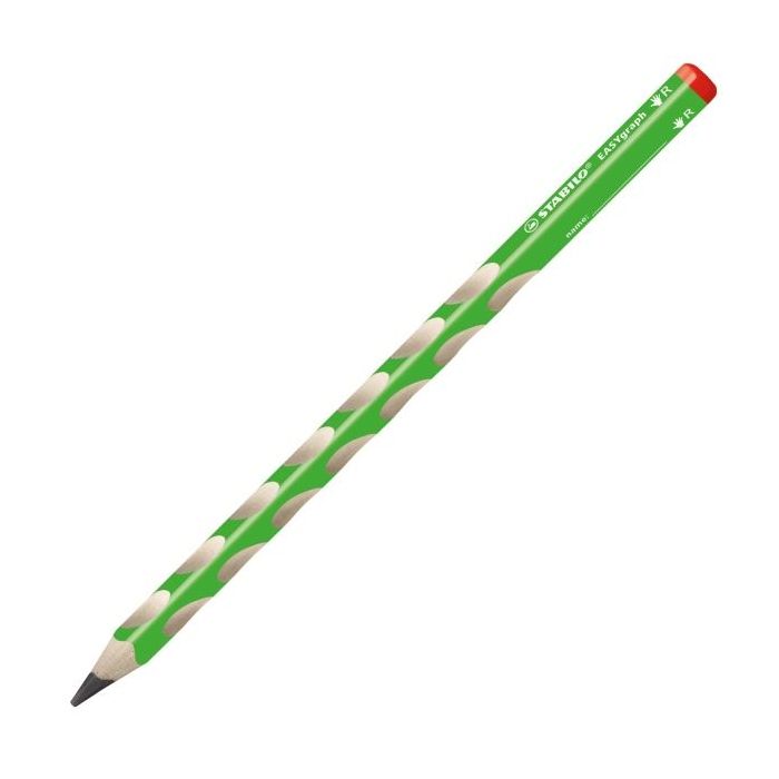 Stabilo Easygraph Lapiz de Grafito - Mina HB de 3.15mm - Diseño Ergonomico - Uso Diestro - Color Verde