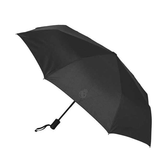 Safta Real Madrid Premium Paraguas Automatico de 102cm - 8 Paneles - Asa Engomada - Punta de PVC - Poliester - Nervios de Acero