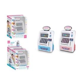Umay Hucha Electronica Diseño Cajero Automatico - Cierre con Contraseña - Ranuras para Billetes y Monedas - 2 Colores Surtidos A