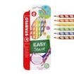 Stabilo Easycolors Pack con 6 Lapices de Colores Ergonomicos - Mina de 4.2mm - Forma Triangular - Uso Diestro - Colores Surtidos