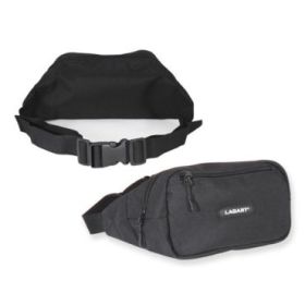 Lagart Riñonera Fabricada en Poliester 900D - Varios Bolsillos - Cinta Ajustable - Medidas 26x15x8cm - Color Negro