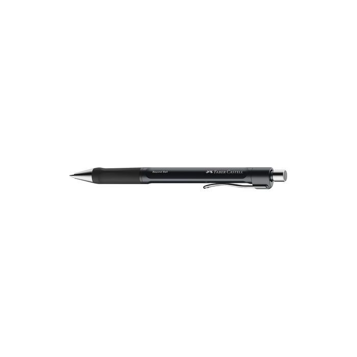 Faber-Castell Beyond Ball Boligrafo Retractil - Punta 1mm - Trazo de 0.5mm - Grip de Agarre - Tinta Negra - Color del Cuerpo Neg