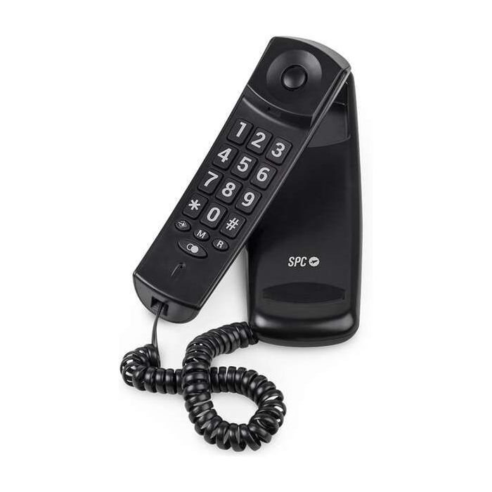 SPC Original Lite 2 Telefono Fijo - sin Pilas - sin Conexion a la Luz - Indicador Luminoso - 10 Memorias Indirectas - Compacto y