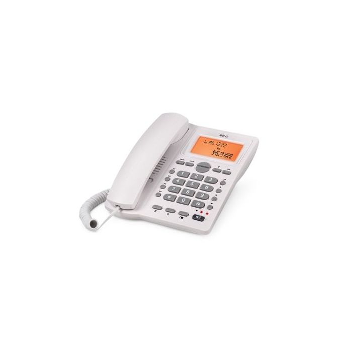 SPC Office ID 2 Telefono Fijo - 4 Memorias Directas - Manos Libres - Modo Mute - Color Blanco