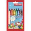 Stabilo Trio Scribbi Pack con 8 Rotuladores - Trazo entre 1,5-2mm - Forma Triangular - Tinta Super Lavable - Colores Surtidos