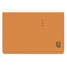 Gio By Elba Subcarpeta con Bolsa y Solapa Folio Naranja - Resistente Cartulina de 320gr - Bolsa y Solapa para Mayor Proteccion -