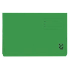 Gio By Elba Subcarpeta con Bolsa y Solapa Folio Verde - Resistente Cartulina de 320gr - Bolsa y Solapa para Mayor Proteccion - T
