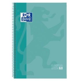 Oxford Europeanbook 1 Cuaderno Espiral Formato A4+ Cuadriculado 5x5mm - 80 Hojas - Banda de Color - Tapa Extradura Brillante - C