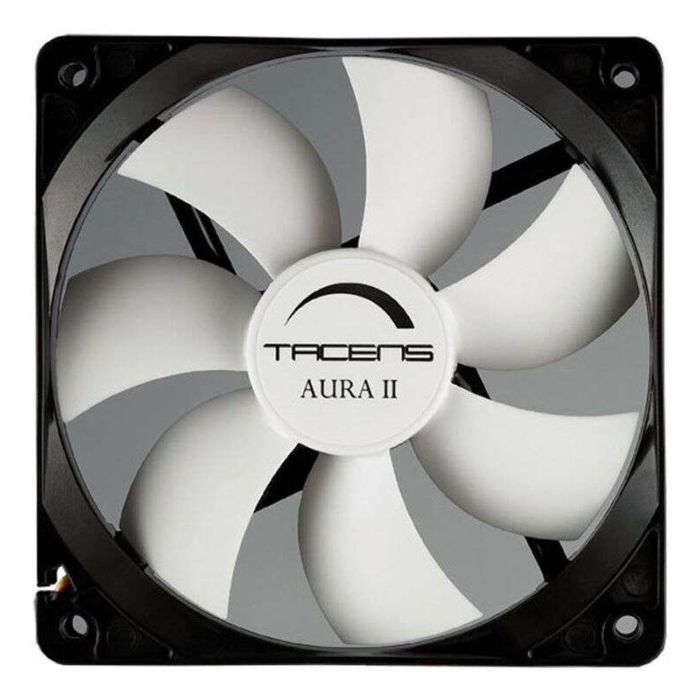 Tacens Aura II Ventilador 120mm - Carcasa Negra, Aspas Blancas - Velocidad Max. 1200rpm