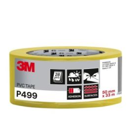 3M Cinta Adhesiva de PVC - 50mm x 33M - Alta Visibilidad - Color Amarillo