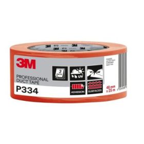 3M Cinta Adhesiva Americana - 48mm x 25m - Alta Adherencia - Color Naranja