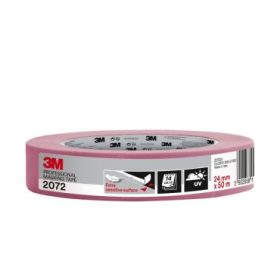 3M Cinta de Enmascarar para Superficies Delicadas - 24mm x 50m - Color Rosa