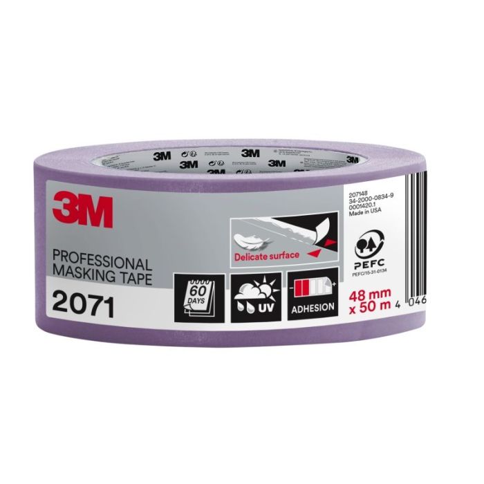 3M Cinta de Enmascarar para Superficies Delicadas - 48mm x 50m - Color Lavanda