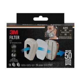 3M Filtros de Repuesto para Mascara de Media Cara - Proteccion Contra Vapores Organicos A2 - Proteccion Contra Nivel Medio de Pa
