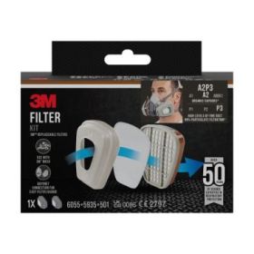 3M Filtros de Repuesto para Mascara de Media Cara - Proteccion Contra Vapores Organicos A2 - Proteccion Contra Altos Niveles de