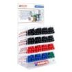 Edding 3000 Expositor con 128 Rotuladores Permanentes - Punta Redonda de 1.5mm - Trazo entre 1.5 y 3mm - Recargable - Secado Rap